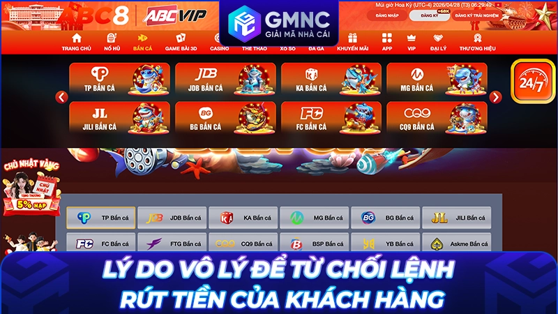 Lý do vô lý để từ chối lệnh rút tiền của khách hàng