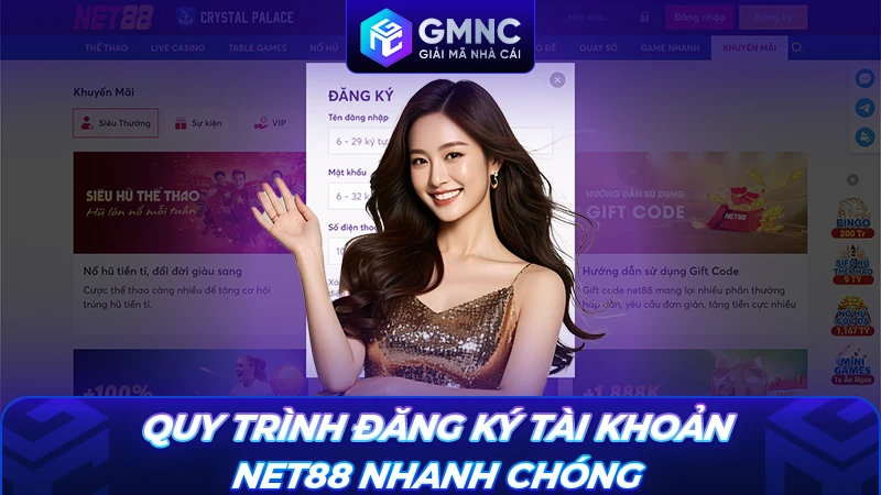 Quy trình đăng ký tài khoản Net88 nhanh chóng